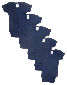 Navy Bodysuit Onezies (Pack of 5) (Color: Navy, size: small)