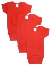 Red Bodysuit Onezies (Pack of 3) (Color: Red, size: medium)