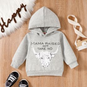 Long Sleeved Cartoon Letter Print Hoodie Top In Children Leisure Hoodie (Option: 1style-80cm)