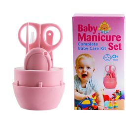 Baby Anti-pinch Nail Scissors Care Suit 5-piece Set (Color: Pink)