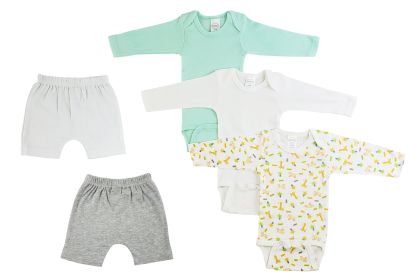 Infant Boys Long Sleeve Onezies and Pants (Color: White/Grey, size: small)
