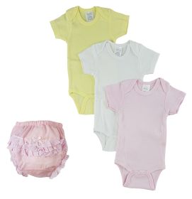 Pink Girl's Onezies and Fancy Pants Underwear (Color: Pink, size: small)