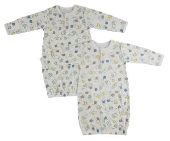 Infant Gowns - 2 Pack (Color: White, size: Newborn)