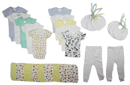 Boys 26 Piece Layette Set (Color: White/Blue, size: medium)