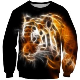 3D Personalized Animal Pattern Sports Top Unisex Tiger Series Hoodie (Option: TYL3800-NO.100)