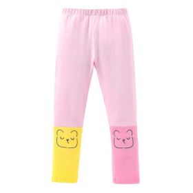 Baby Girl Car Patched & Dot Graphic Long Hoodie Combo Leggings 1 Pieces Sets (Color: Pink, Size/Age: 90 (12-24M))