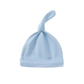Baby Multicolor Pullover Long Tail Hat Single Layel Tire Caps (Color: Blue, Size/Age: XS (0-6M))