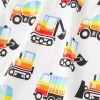 Baby Boy Cartoon Truck Pattern Longsleeve O-Neck Shirt