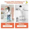 Kids Step Stool Learning Helper with Armrest for Kitchen Toilet Potty Training