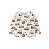 Baby Boy Cartoon Truck Pattern Longsleeve O-Neck Shirt
